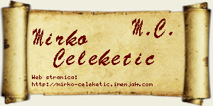 Mirko Čeleketić vizit kartica
